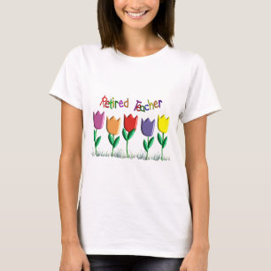 Pensionierte Lehrer-Tulpe-Entwurfs-Geschenke T-Shirt