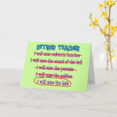 Pensionierte lustige Geschenke Lehrer-"ich werde Karte (Gelbe Blume)