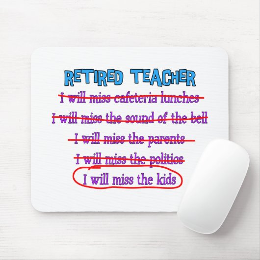 Pensionierte lustige Geschenke Lehrer-"ich werde Mousepad (Mit Mouse)