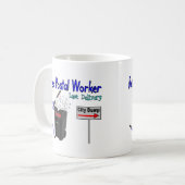 Pensionierte Postangestellter-Letzt-Lieferung Kaffeetasse (Vorderseite Links)