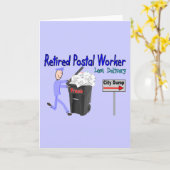 Pensionierte Postangestellter-Letzt-Lieferung Karte (Gelbe Blume)