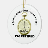 Pensionierte Uhr Keramikornament (Links)