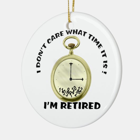 Pensionierte Uhr Keramikornament (Links)