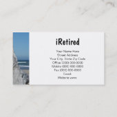 Pensionierte Visitenkarten iRetired Telefonnummerkarte (Rückseite)