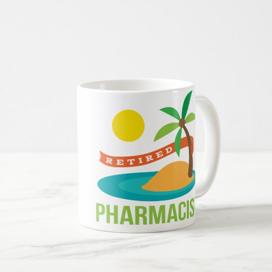 Pensionierter Apotheker-Strand Kaffeetasse (VorderseiteRechts)