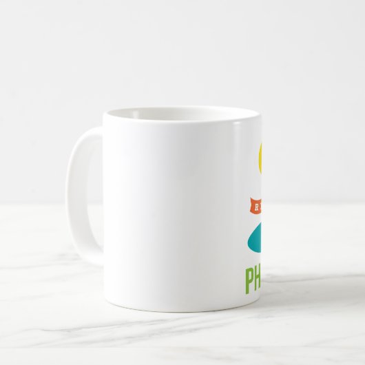 Pensionierter Apotheker-Strand Kaffeetasse (Vorderseite Links)