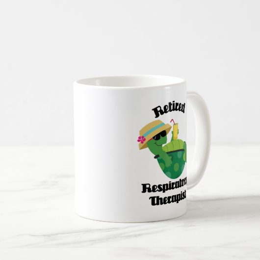 Pensionierter Atmungstherapeut (Schildkröte) Kaffeetasse (VorderseiteRechts)