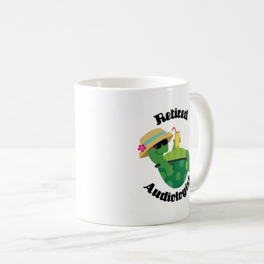 Pensionierter Audiologe (Schildkröte) Kaffeetasse (VorderseiteRechts)