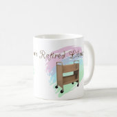 Pensionierter Bibliothekar LEERER WAGEN Kaffeetasse (VorderseiteRechts)