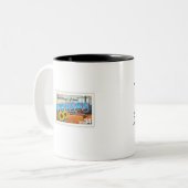 Pensionierter Briefträger Zweifarbige Tasse (Vorderseite Links)