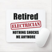 Pensionierter Elektriker (US-Bann) Mousepad (Mit Mouse)
