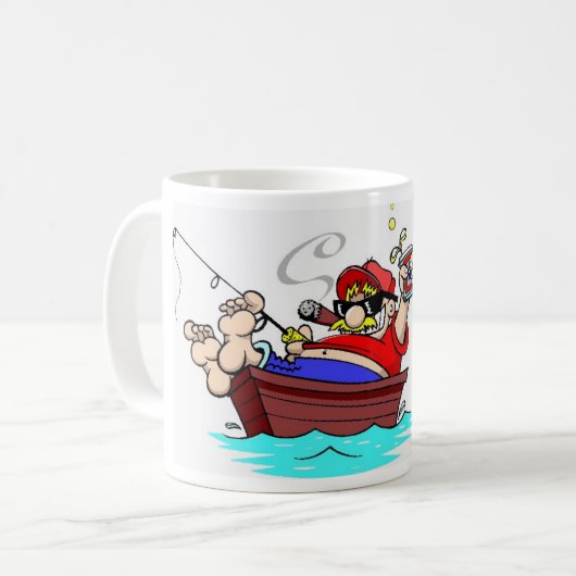 Pensionierter Fischer Kaffeetasse (Vorderseite Links)