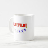 PENSIONIERTER FLUGLINIEN-PILOT KAFFEETASSE (Vorderseite Links)