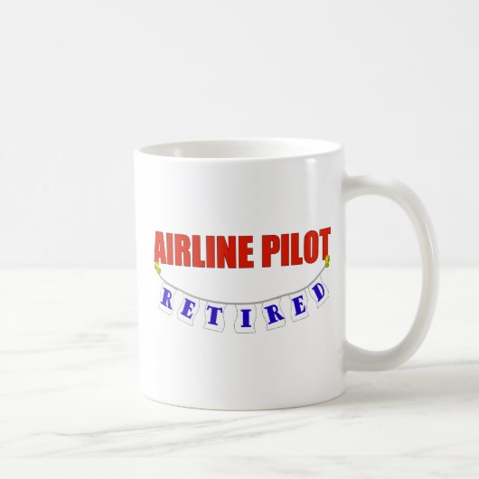PENSIONIERTER FLUGLINIEN-PILOT KAFFEETASSE (Rechts)