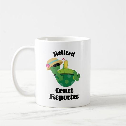 Pensionierter Gerichtsschreiber (Schildkröte) Kaffeetasse (Links)