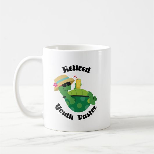 Pensionierter Jugend-Pastor (Schildkröte) Kaffeetasse (Links)