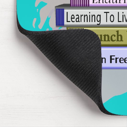 Pensionierter Lehrer-"lustiger Stapel Bücher" Mousepad (Ecke)
