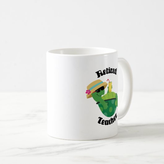 Pensionierter Lehrer (Schildkröte) Kaffeetasse (VorderseiteRechts)
