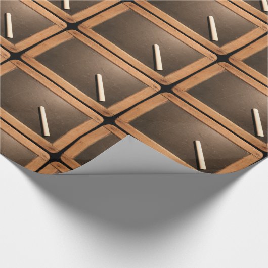 Pensionierter Lehrer Vinatge Schulschiefer, der P Geschenkpapier (Ecke)