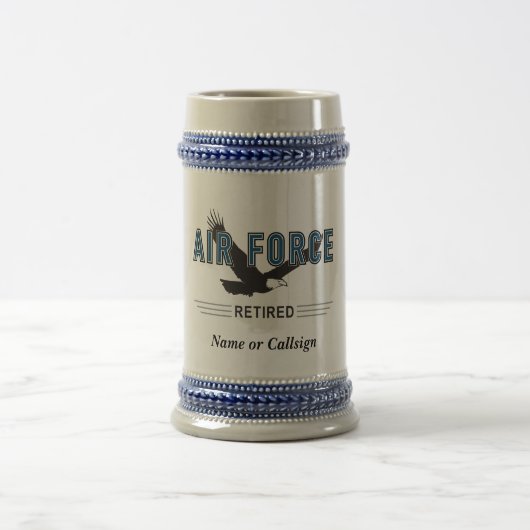 Pensionierter Luftwaffen-Veteran Bierglas (Mittel)