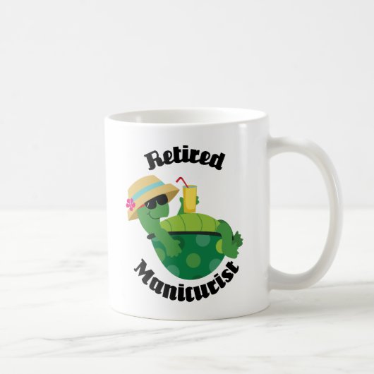 Pensionierter Manikürist (Schildkröte) Kaffeetasse (Rechts)