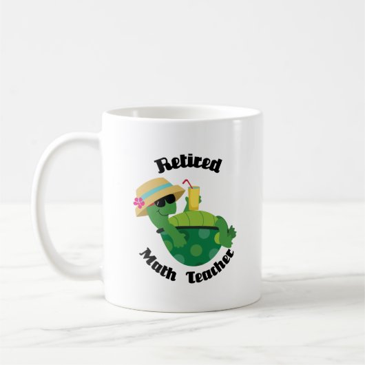 Pensionierter Mathe-Lehrer (Schildkröte) Kaffeetasse (Links)