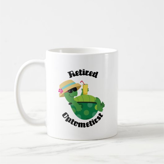 Pensionierter Optometriker (Schildkröte) Kaffeetasse (Links)