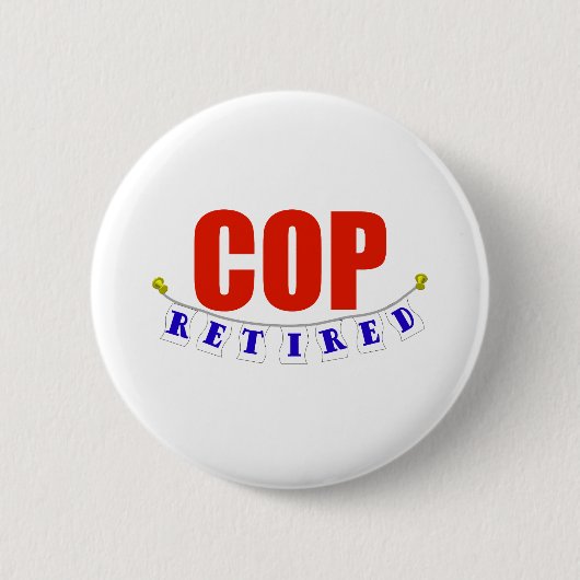 PENSIONIERTER POLIZIST BUTTON (Vorderseite)