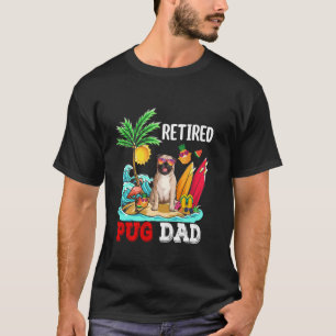 Pensionierter Pug-Vater-Kostüm Ruhestand Lustiger  T-Shirt