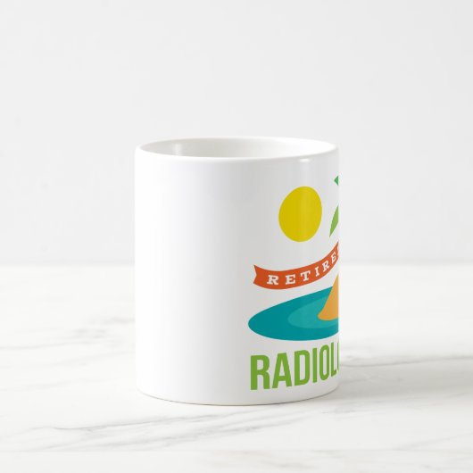 Pensionierter Radiologe-Strand Kaffeetasse (Mittel)