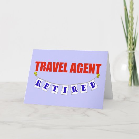 Pensionierter Reise-Agent Karte (Vorderseite)