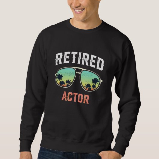 Pensionierter Schauspieler Strand Palme Baum Sonne Sweatshirt (Vorderseite)