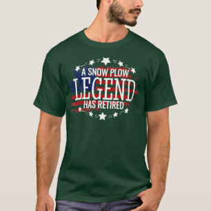 Pensionierter Schneepflugfahrer Ruhestandsgeschenk T-Shirt