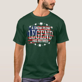 Pensionierter Schneepflugfahrer Ruhestandsgeschenk T-Shirt