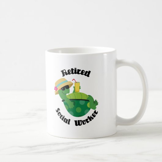 Pensionierter Sozialarbeiter (Schildkröte) Kaffeetasse (Rechts)