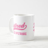 Pensioniertes äh Krankenschwester-Geschenk Kaffeetasse (Vorderseite Links)