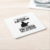 Pensioniertes Feuerwehrmann-Feuer-Mann-lustiges Rechteckiger Pappuntersetzer (angewinkelt)