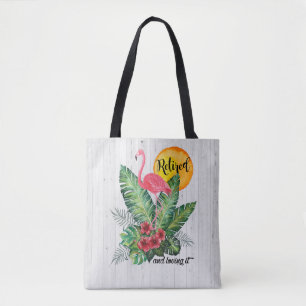 Pensioniertes Flamingo-Aquarell Tasche