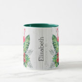 Pensioniertes Flamingo-Aquarell Tasse (Zentrum)