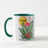 Pensioniertes Flamingo-Aquarell Tasse (Links)