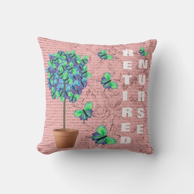 Pensioniertes Krankenschwester-dekoratives Kissen (Vorderseite)