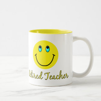 Pensioniertes Lehrer GELB Zweifarbige Tasse