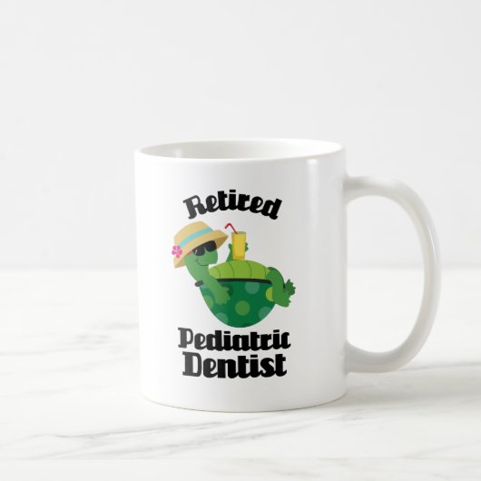 Pensioniertes pädiatrisches Zahnarzt-Geschenk Kaffeetasse (Rechts)
