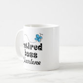 Pensioniertes personalisiertes Geschenk des Chefs Kaffeetasse (Vorderseite Links)