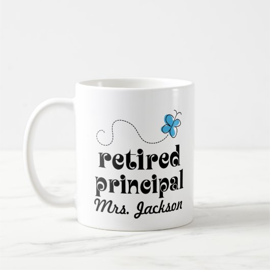 Pensioniertes personalisiertes kaffeetasse (Links)