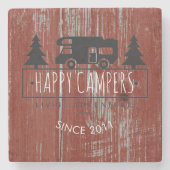 Pensioniertes Scheunen-Rot-Datum der Menschen-| Steinuntersetzer (Vorderseite)