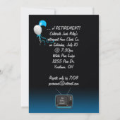 Pensionierung bei 65 Party mit Augäpfeln Einladung (Rückseite)