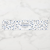 Pensionierung ist Sweet Blue Silver Confetti Wasserflaschenetikett (Einzelnes Label)