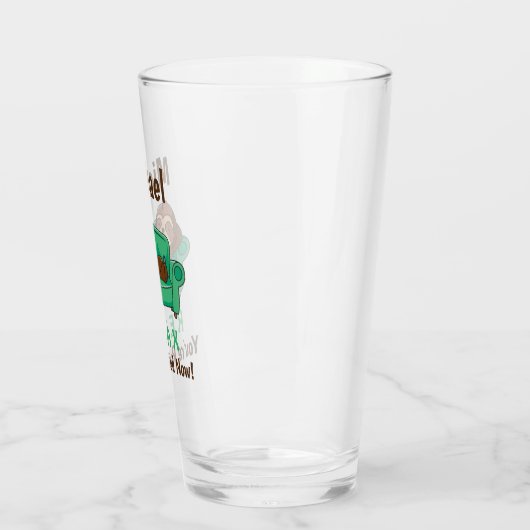 Pensionierung Niedlich Funny Lazy Sloth Beer Pint Glas (Links)
