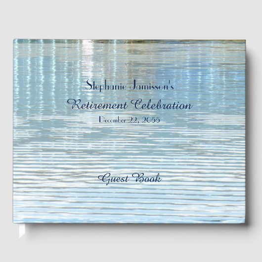 Pensionierung Party Gästebuch Abstrakte Reflexion (Vorderseite)